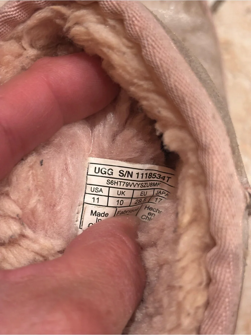 UGG Kids Blush Pink Shearling Short Boots
